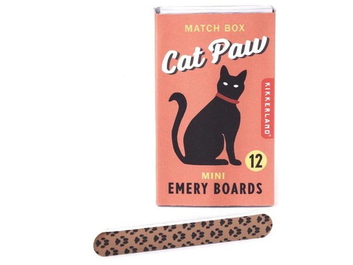[90220811 1332386] Kikkerland Nagelfeile Cat Paw Match Box Emery Boards 12 Stück