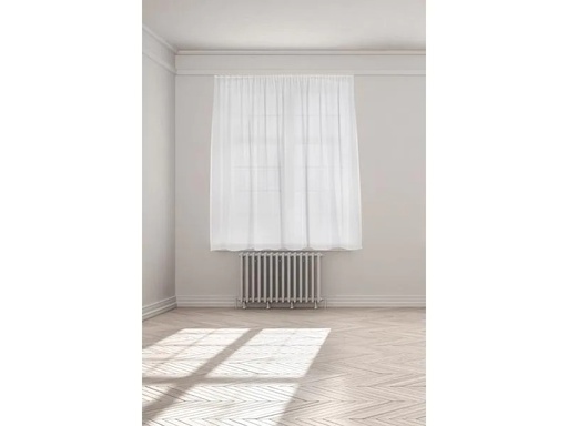 [90221122 1305525] Casa Leon Tagvorhang mit Faltenband Wiola, 140 cm x 175 cm, Weiss