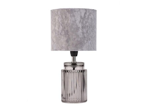 [90221190 1334421] Pauleen Tischleuchte Classy Velvet, E14, Grau