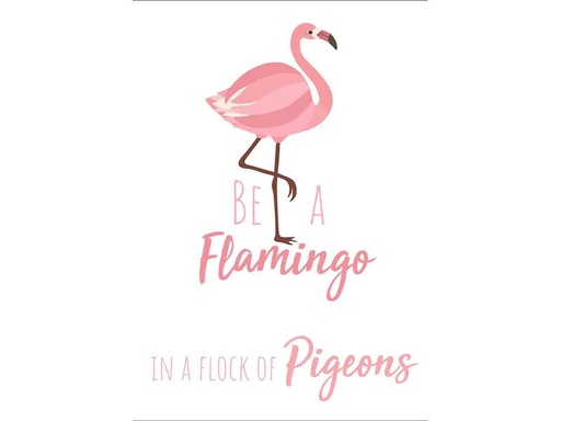 [90221448 1328034] Glorex Motivkarte inkl. Freundschaftsband Flamingo