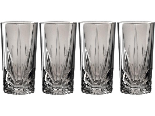 [90221518 1344557] Leonardo Longdrinkglas Capri 530 ml, 4 Stück, Grau