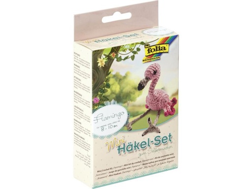 [90035807 982430] Folia Häkelset Mini Flamingo