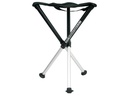 Walkstool Dreibeinhocker Comfort 55 cm Schwarz/Silber