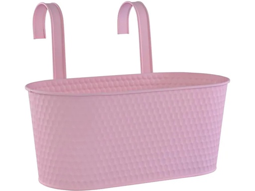 [90221848 1334909] Dameco Blumentopf mit zwei Haken 14 cm, Pink