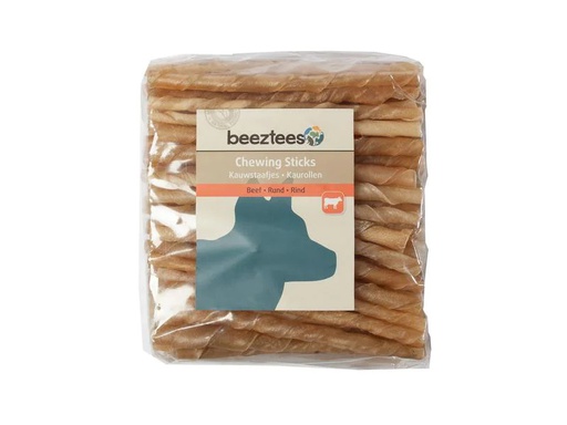 [90221912 1311949] Beeztees Kausnack Rinderhaut Kausticks 12.5 cm  ø 7 - 8 mm, 100 Stück