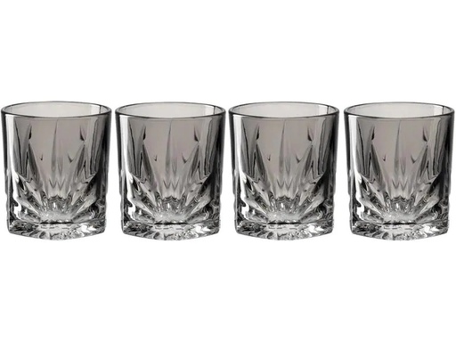 [90222022 1344555] Leonardo Whiskyglas Capri 330 ml, 4 Stück, Grau