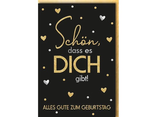 [90222145 1324042] Braun + Company Glückwunschkarte Geburtstag 11.5 x 17 cm, inkl. Couvert