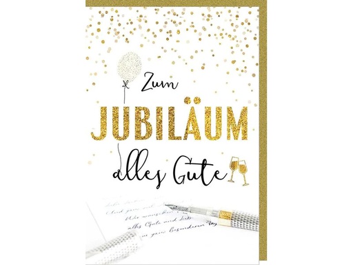 [90222151 1324047] Braun + Company Glückwunschkarte Jubiläum 11.5 x 17 cm, inkl. Couvert