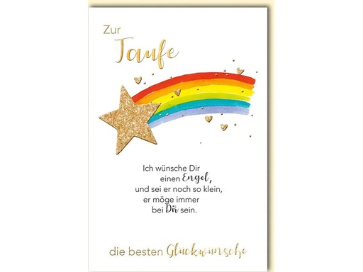 [90222187 1324027] Braun + Company Glückwunschkarte zur Taufe 11.5 x 17 cm, inkl. Couvert