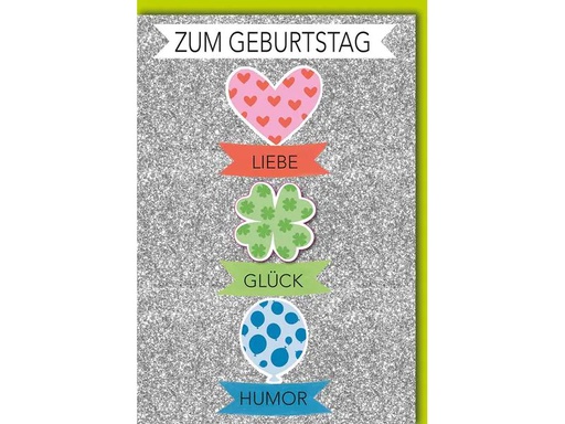 [90222231 1324041] Braun + Company Glückwunschkarte Geburtstag 11.5 x 17 cm, inkl. Couvert