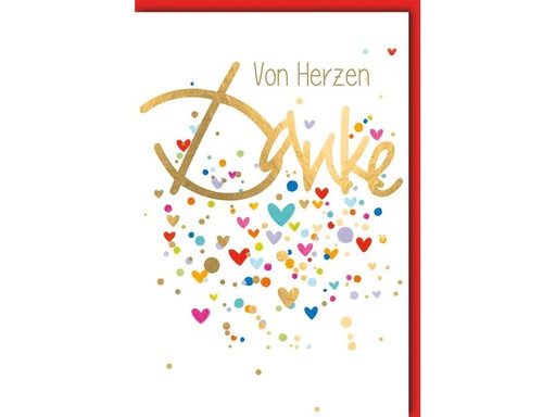 [90222234 1324045] Braun + Company Glückwunschkarte Danke 11.5 x17 cm, inkl. Couvert