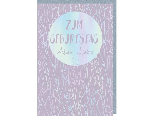 [90222236 1324037] Braun + Company Glückwunschkarte Geburtstag 11.5 x 17 cm, inkl. Couvert