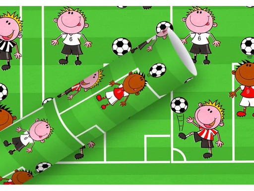[90222257 1324008] Braun + Company Geschenkpapier Fussball g/m², Mehrfarbig, 70 cm x 2 m