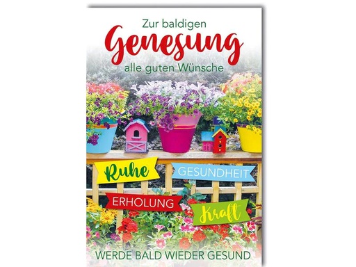 [90222338 1324052] Braun + Company Glückwunschkarte zur Genesung 11.5 x 17 cm, inkl. Couvert