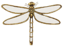Kare Wanddekoration Libelle Spiegel