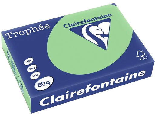 [90222596 1333035] Clairefontaine Kopierpapier Trophée A4, 80 g/m², Grün, 500 Blatt