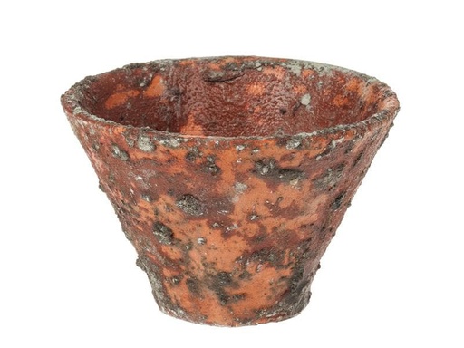 [90222616 1336319] Opiflor Pflanzentopf mit Harzoptik Braun/Terracotta