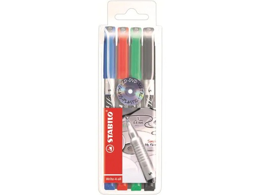 [90036096 1103467] STABILO Permanent-Marker Write-4-all SF, 4 Stück