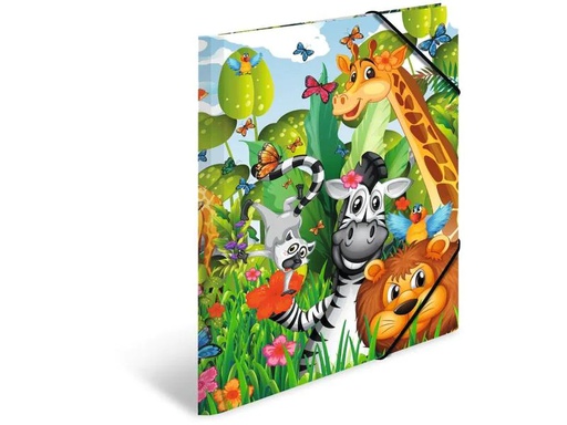[90222827 1316927] HERMA Gummibandmappe Dschungel A3, Mehrfarbig