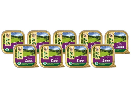[90222834 1344999] BioDog Nassfutter Lamm, 9 x 300g