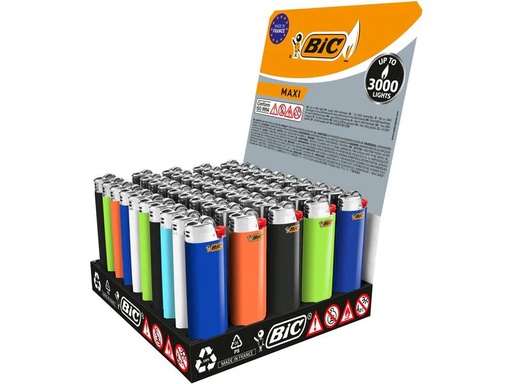 [90223101 1344977] BIC Reibradfeuerzeug J26 Maxi, 50er Pack