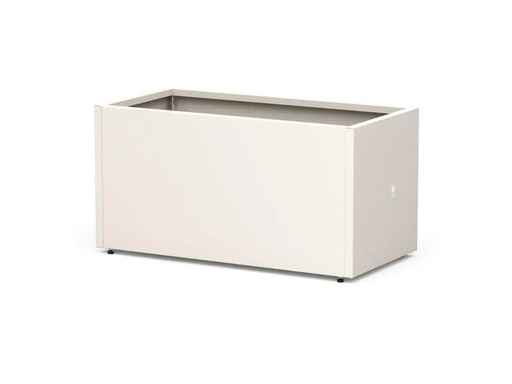 [90223207 1258290] Herstera Pflanzentrog Metal Planter 50, 100 x 50 x 50 cm, White Clay