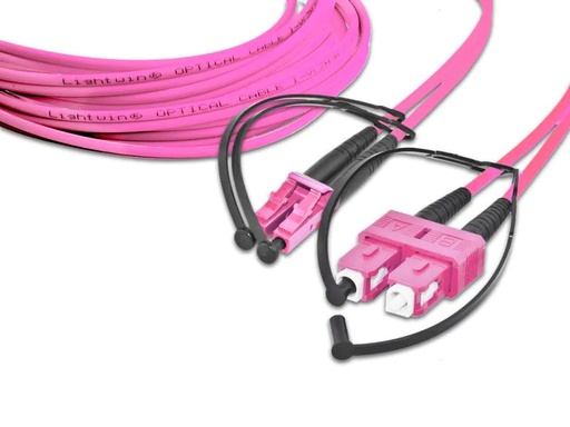 [90036266 1095588] Lightwin LWL-Patchkabel LC-SC, Multimode, Duplex, OM4, 15m