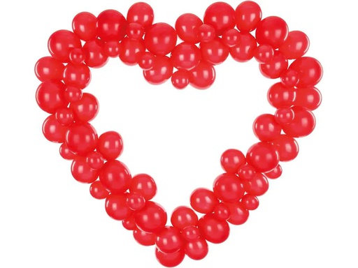 [90223271 1330469] Partydeco Luftballon Herz Rot, 166 x 160 cm, 68 Ballons