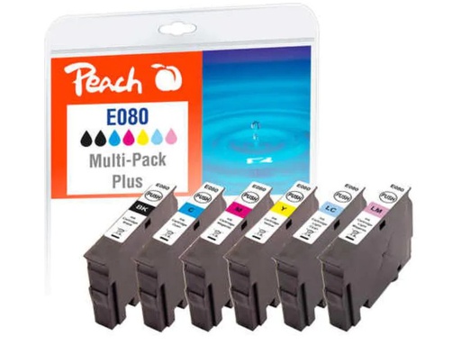 [90036269 1142533] Peach Tinte Epson T0807 2x BK, 1x C, 1x M, 1x Y, 1x LC, 1x LM