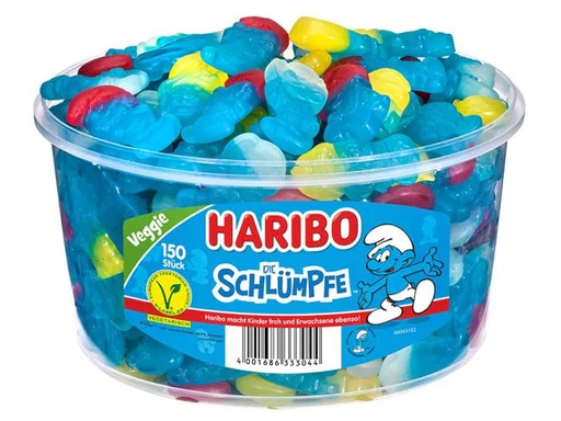 [90223417 1350883] Haribo Int. Gummibonbons Veggie Schlümpfe 150 Stück