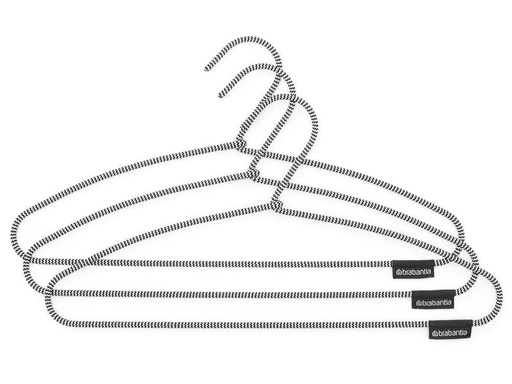 [90223564 1341804] Brabantia Kleiderbügel 3 Stück, Schwarz/Weiss