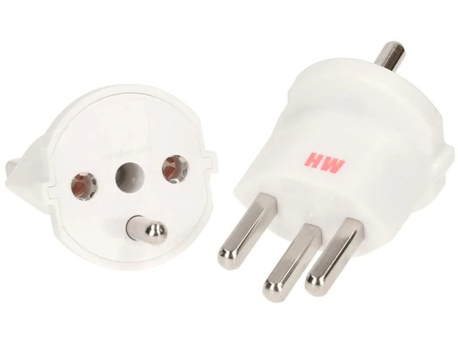 [90223729 1330774] Max Hauri Fixadapter Schuko – Typ 23 Weiss