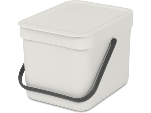 [90223860 1341766] Brabantia Komposteimer Sort &amp; Go 6 l, Hellgrau