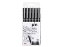 Uni Fineliner PIN Etui, 6 Stück