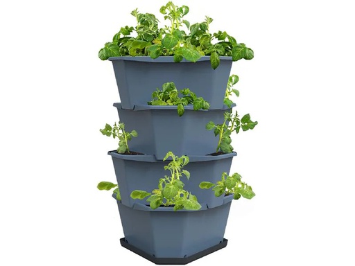 [90224009 1339173] Gusta Garden Aufzuchttöpfe PAUL POTATO Starter, 4 Etagen, Blau