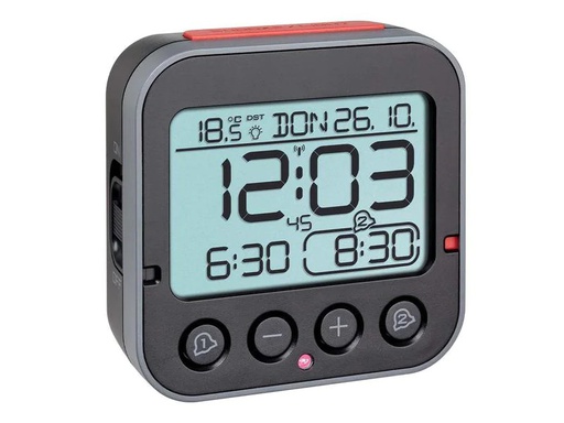 [90224011 1348901] TFA Dostmann Funkwecker Bingo 2.0 Schwarz