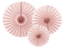 Partydeco Rosetten Pastell 3 Stück, Rosa
