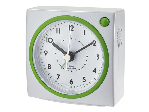 [90224083 1348888] TFA Dostmann Funkwecker Weiss/Grün