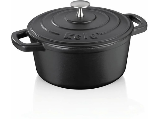 [90224185 1346985] Kela Bräter Calido rund 21 cm, Schwarz