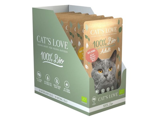 [90224287 1342704] Cat's Love Nassfutter BIO Adult Multipack, 6 x 100 g