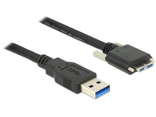 [90036570 474624] Delock USB 3.0-Kabel verschraubbar USB A - Micro-USB B 3 m