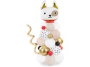 Partydeco Luftballon Hund Gold/Weiss, 83 x 140 cm, 13-teilig