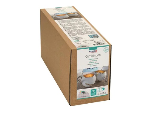 [90224350 1350950] Glorex Gipsbinden Weiss 5 m x 10 cm, 10 Rollen, 2 kg