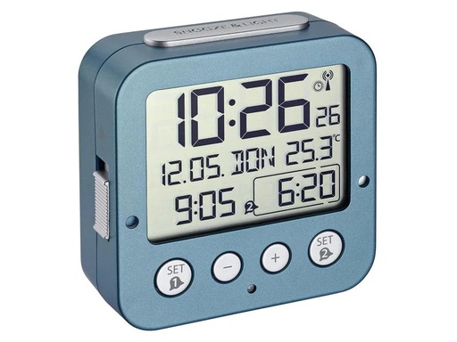 [90224408 1348900] TFA Dostmann Funkwecker Bingo Türkis