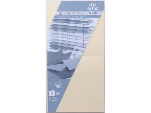 [90036605 1212367] Artoz Blankokarte 1001, 15.5 x 15.5 cm, 5 Blatt, Chamois