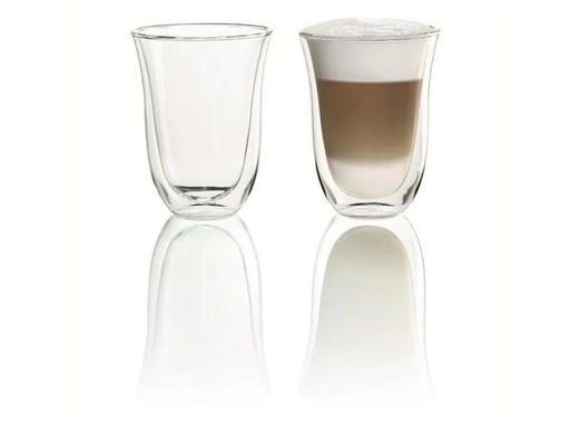 [90036710 631856] De'Longhi Latte Macchiato Becher 220 ml, 2 Stück, Transparent