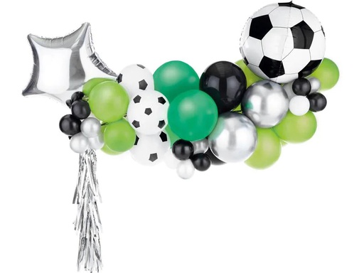 [90224898 1330473] Partydeco Girlandenband Fussball Grün, 150 x 126 cm, 15-teilig