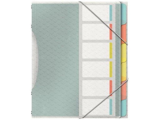 [90003656 738936] Esselte Ordnungsmappe COLOUR‘ICE 6 Fächer, Mehrfarbig
