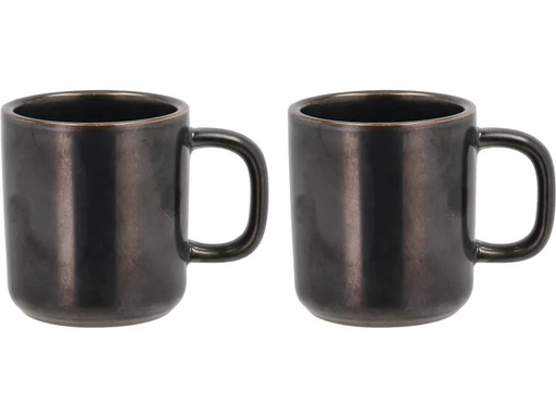 [90224914 1347508] Villa Collection Kaffeetasse Fjord 250 ml, 2 Stück, Schwarz