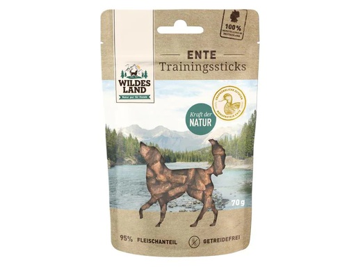 [90224940 1348522] Wildes Land Snack Trainingssticks Ente, 70 g